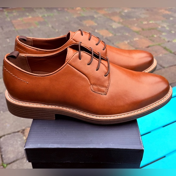 MENS NICK GRAHAM DYLAN ELASTIC LACE UP OXFORD DRESS SHOES - SIZE 10 NEW WITH BOX - Picture 2 of 12